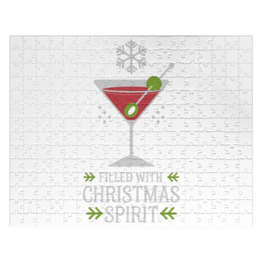 Filled With Christmas Spirit Festive Cocktail Jigsaw Puzzles