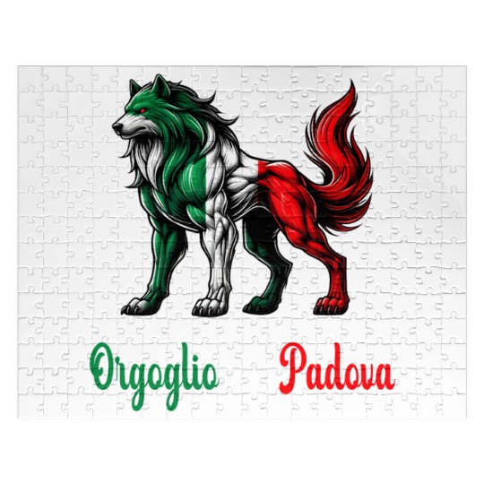 The pride of Padova Italy flag Jigsaw Puzzles