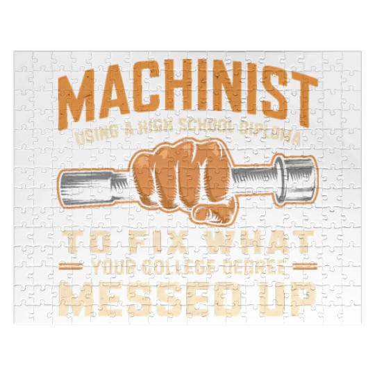 Machinist Using A High School Diploma Jigsaw Puzzles