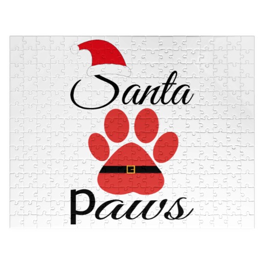 Santa Paws Jigsaw Puzzles, Christmas for Pet lover santa