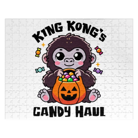 Kingkong's Candy Haul Halloween Trick-or-Treat Bag Jigsaw Puzzles