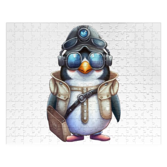 funny penguin , penguin logo , Penguin Lovers Jigsaw Puzzles