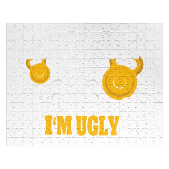 I Workout Because I'm Ugly - Funny Saying Gym Jigsaw Puzzles