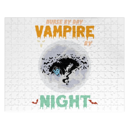 Nurse by day vampire by night Jigsaw Puzzles