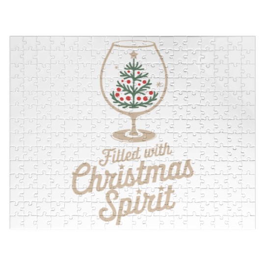 Filled with Christmas Spirit Glass Jigsaw Puzzles