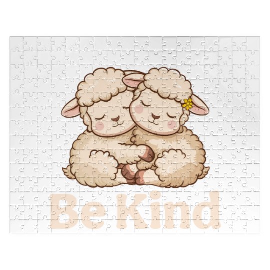 Lamb In a World Where You Can Be Anything Be Kind Jigsaw Puzzles