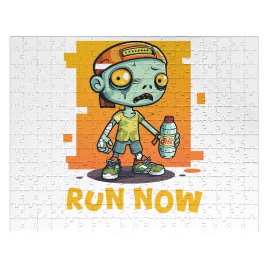 Halloween Runner Run Now, Rest In Peace Later Jigsaw Puzzles