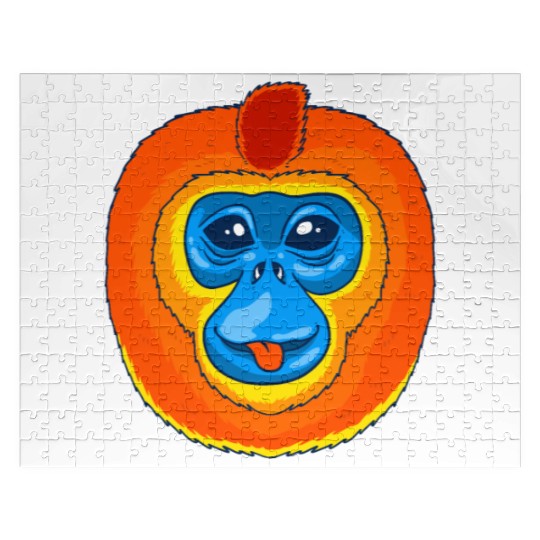Cute Golden Snub Nosed Monkey Face Jigsaw Puzzles