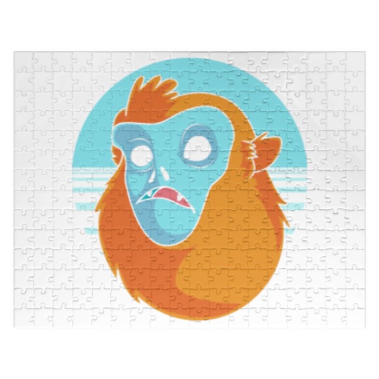 Funny Monkey Face Golden Snub Nosed Monkey Jigsaw Puzzles