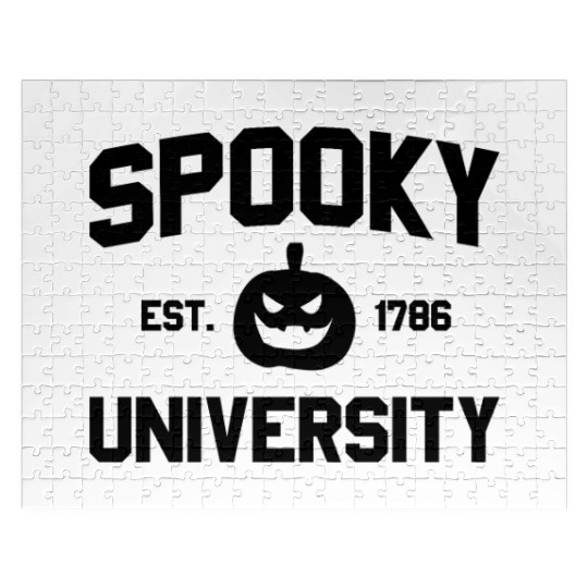 Spooky University Established 1786 Pumpkin Uspooky Jigsaw Puzzles