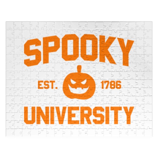 Spooky University Established 1786 Pumpkin Uspooky Jigsaw Puzzles