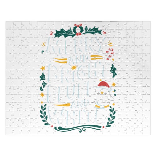 Merry And Bright, Fluff And White Penguin Jigsaw Puzzles