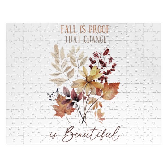 Beautiful Change - Fall Leaves Inspiration Jigsaw Puzzles