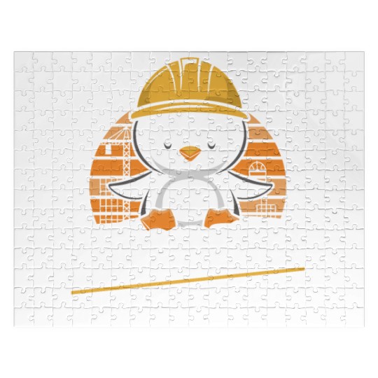 Self-Confidence Penguin Under Construction Jigsaw Puzzles