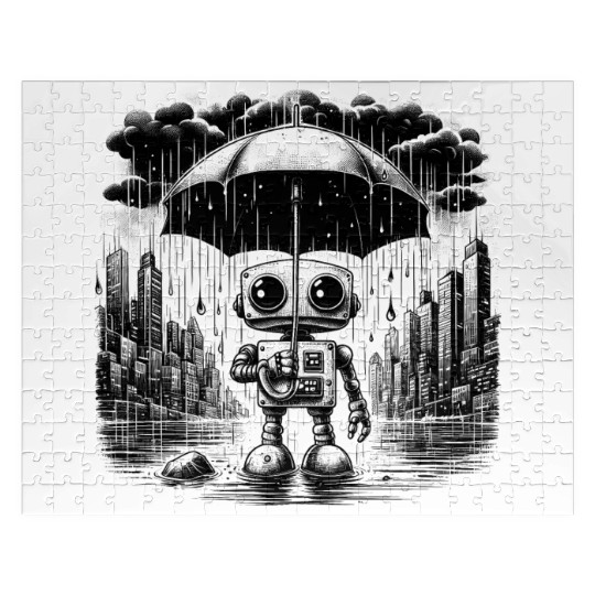 Lonely robot Jigsaw Puzzles