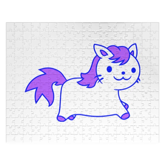 Little Pony Cat Face Little Small Horse Riding Fun Jigsaw Puzzles