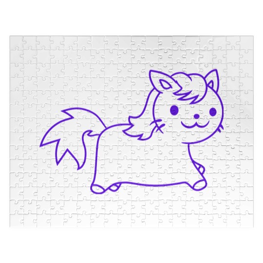 Little Pony Cat Face Little Small Horse Riding Fun Jigsaw Puzzles