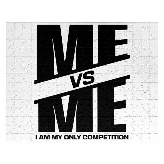 Me vs Me I Am My Only Competition Cool Gym Lover Jigsaw Puzzles