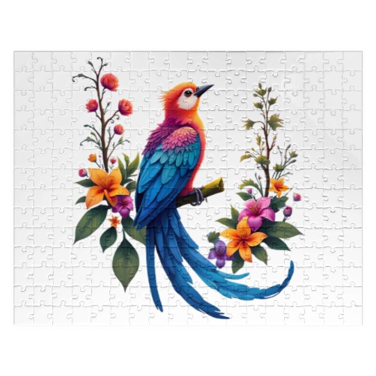Fantastical Bird Of Paradise Painting Jigsaw Puzzles
