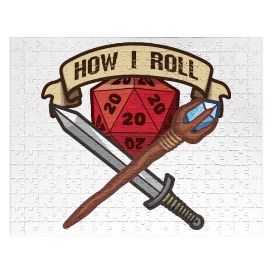 RPG Gaming How I Roll Adventure Magic Dungeon Jigsaw Puzzles