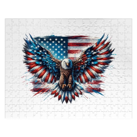 Patriotic American Eagle Pride 4th of July Spirit Jigsaw Puzzles