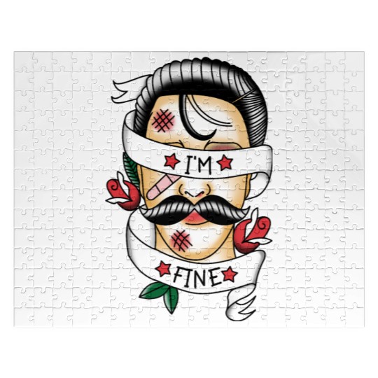 I'm Fine Beat up Gentleman Jigsaw Puzzles