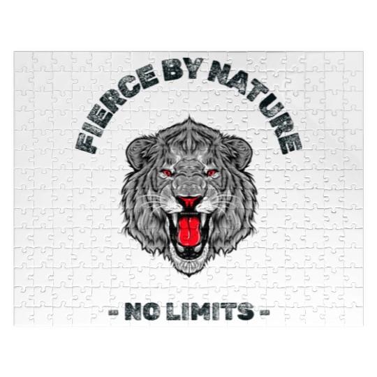 Fierce By Nature No Limits tiger head Jigsaw Puzzles
