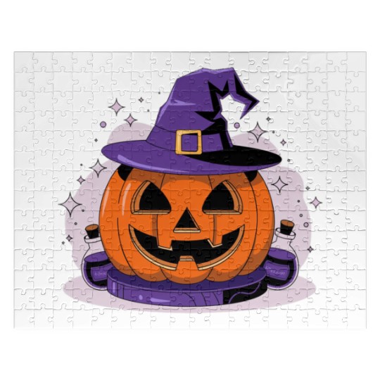 Witchy Jack-O'-Lantern Jigsaw Puzzles