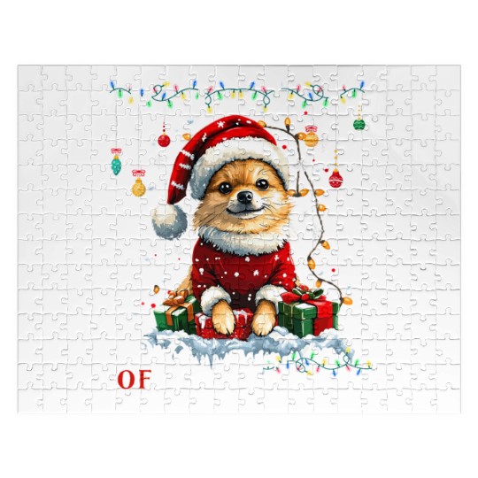 Pomeranian Christmas Tree Decorations Dog Lover Jigsaw Puzzles