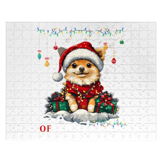 Pomeranian Christmas Tree Decorations Dog Lover Jigsaw Puzzles