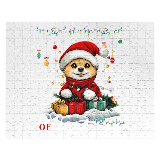Pomeranian Christmas Tree Decorations Dog Lover Jigsaw Puzzles