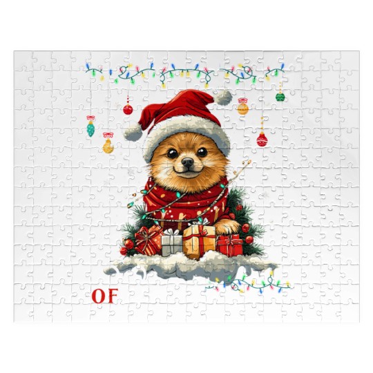Pomeranian Christmas Tree Decorations Dog Lover Jigsaw Puzzles