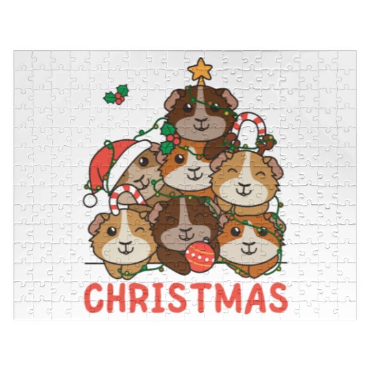 Guinea Pig Christmas Tree Merry Christmas Jigsaw Puzzles