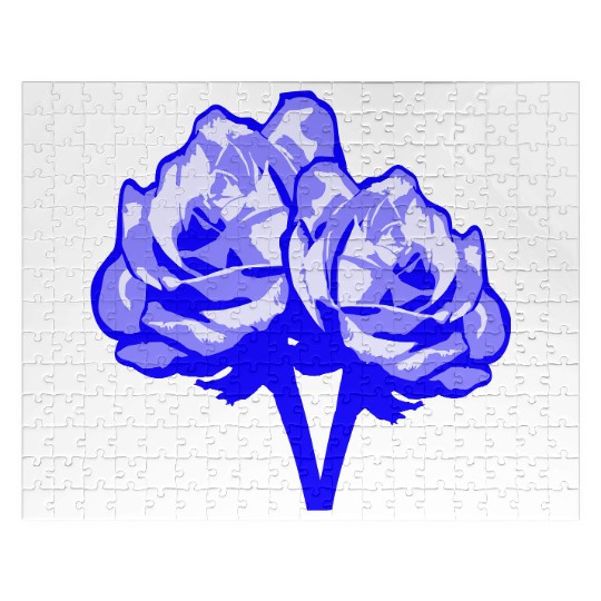 Two Beautiful Rose Blossom Leaf 2 Roses Bouquet Jigsaw Puzzles