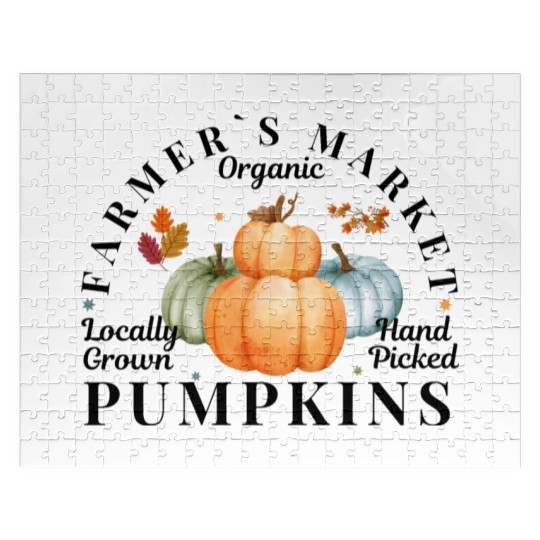 Farmers Market Organic Locally Grown Pumpkins Jigsaw Puzzles