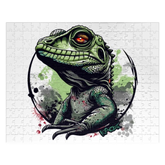Water Dragon Lizard Jigsaw Puzzles