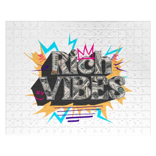 Rich Vibes Money-Themed Graphic Jigsaw Puzzles