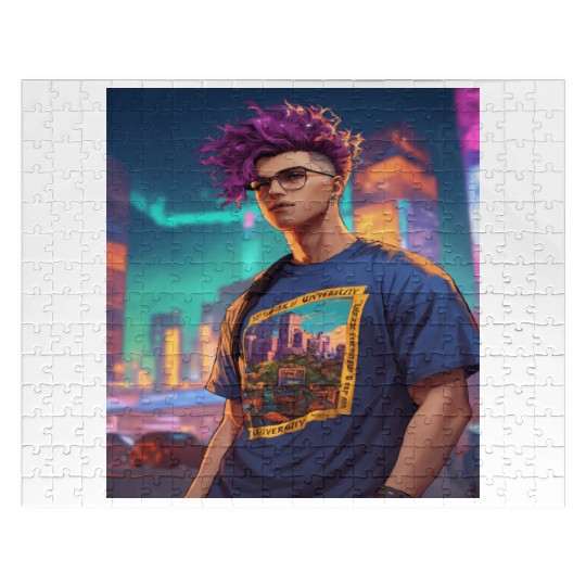 Edgy Cyberpunk Jigsaw Puzzles with Neon Vibes"