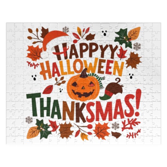 Happy Halloween Thanksmas Jigsaw Puzzles