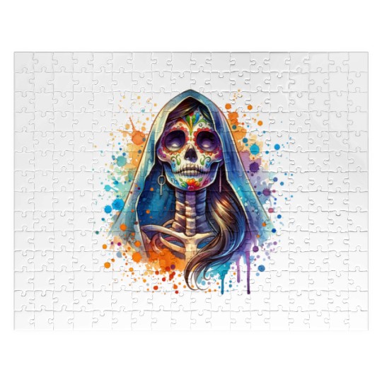 Santa Muerte for Karnival, Halloween and Día de Jigsaw Puzzles