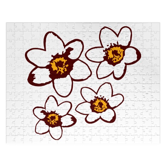 Beautiful White Daisies Flowers Spring Summer Fun Jigsaw Puzzles