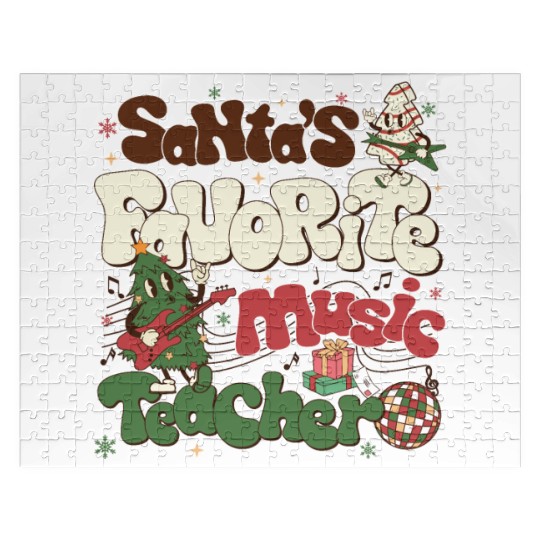 Music Teacher Christmas Jigsaw Puzzles Santas Favorite