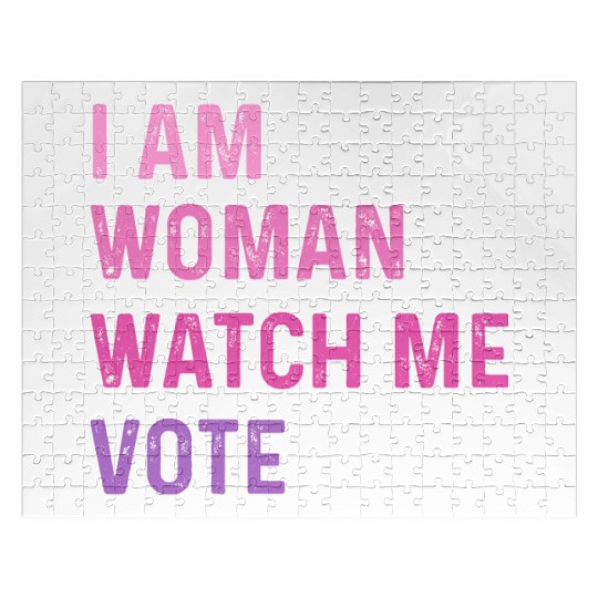 i am woman wstch me vote , us election 2024 Jigsaw Puzzles