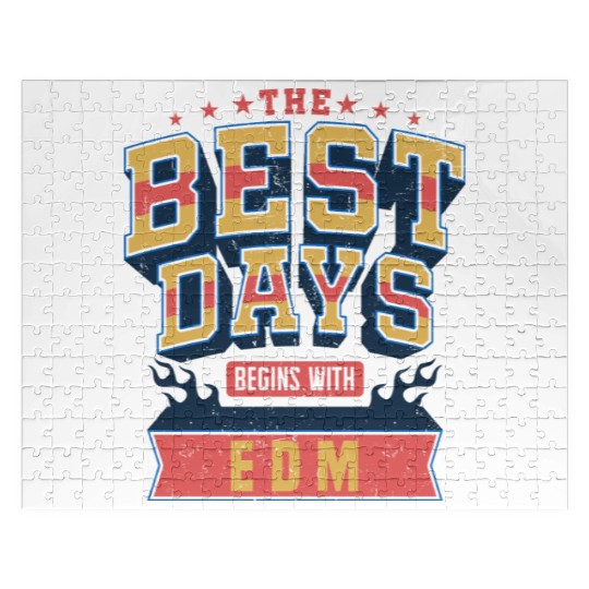 The Best Days Begins With EDM Music Festival Vibes Jigsaw Puzzles