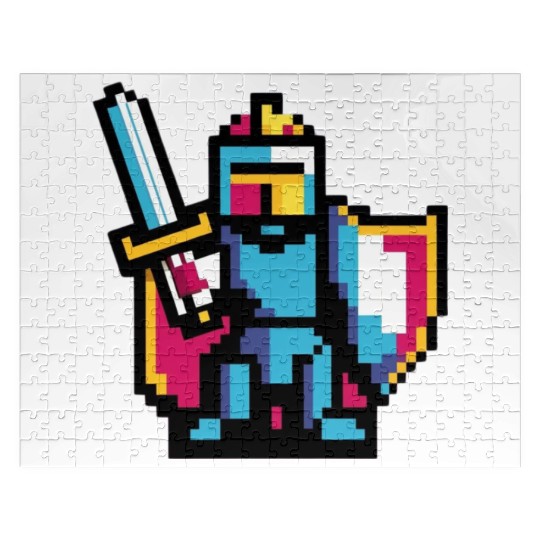 knight pixel art Jigsaw Puzzles
