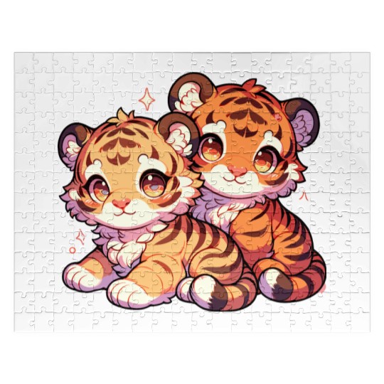 Adorable Baby Tiger Cubs Artwork - Cute and Jigsaw Puzzles