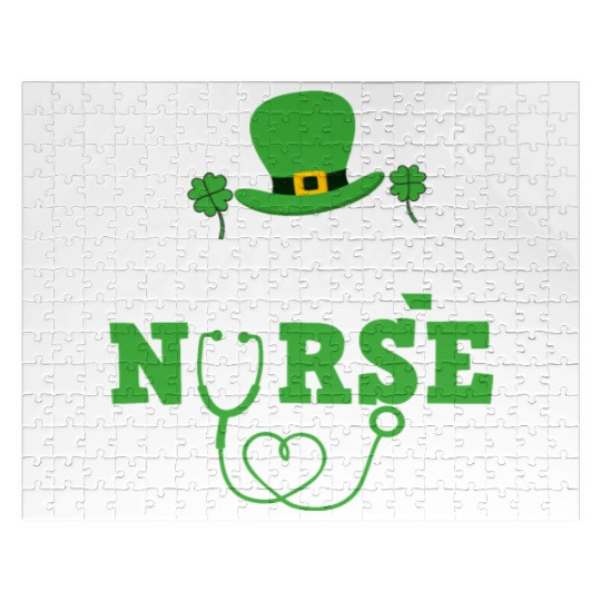 Registered Nurse St Patricks day Shamrock Nursing Jigsaw Puzzles