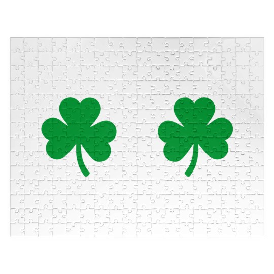 Shamrock Boobs Irish Boobies St Patricks Day Jigsaw Puzzles
