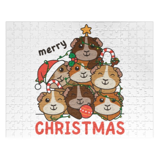 Guinea Pig Christmas Tree Merry Christmas Jigsaw Puzzles