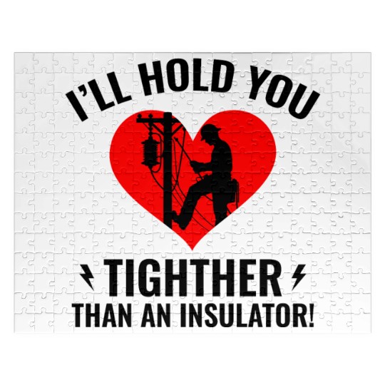 Lineman Valentine Insulator Love Humor Design Jigsaw Puzzles